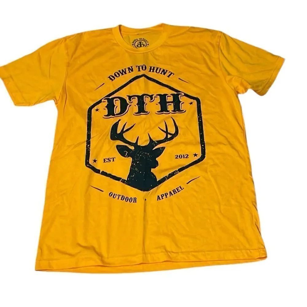 Down to Hunt Orange Deer T-Shirt, Medium